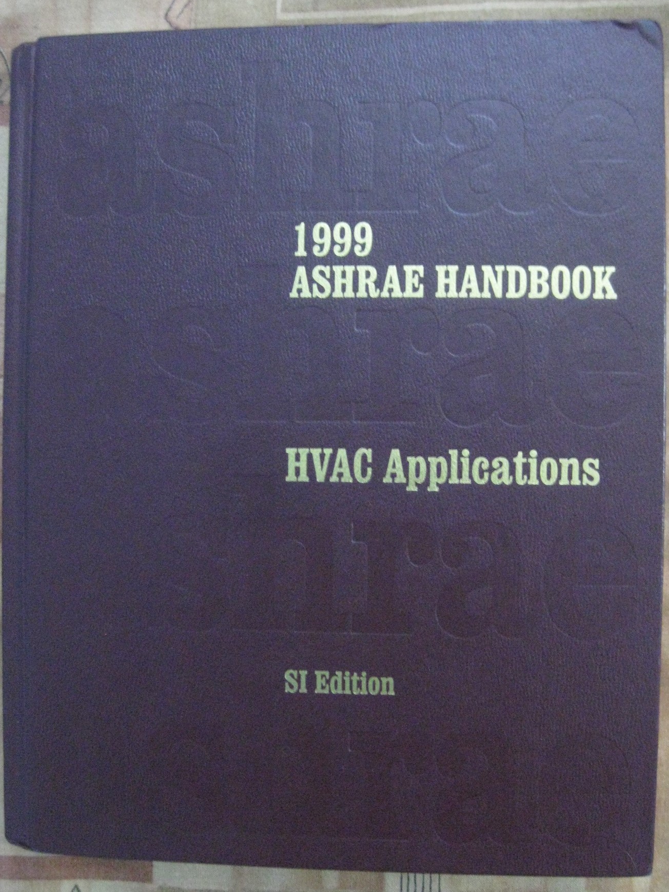 1999  ashrae handbook- hvac applications- si edition